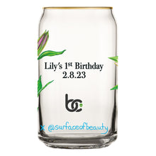 "Lily's 1st Birthday" Glass by Surface of Beauty