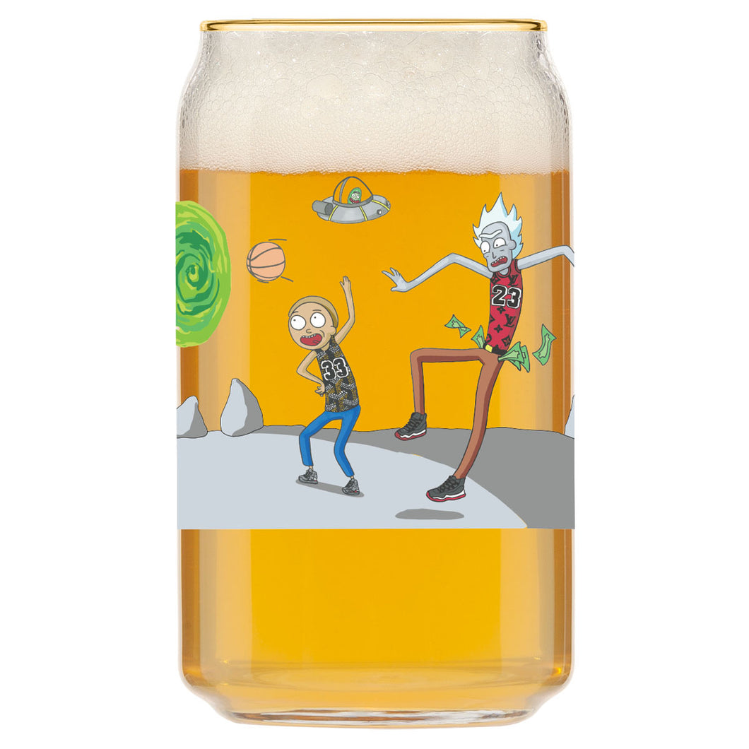 That Rick Jordan Morty Pippen Glass by George Rollo